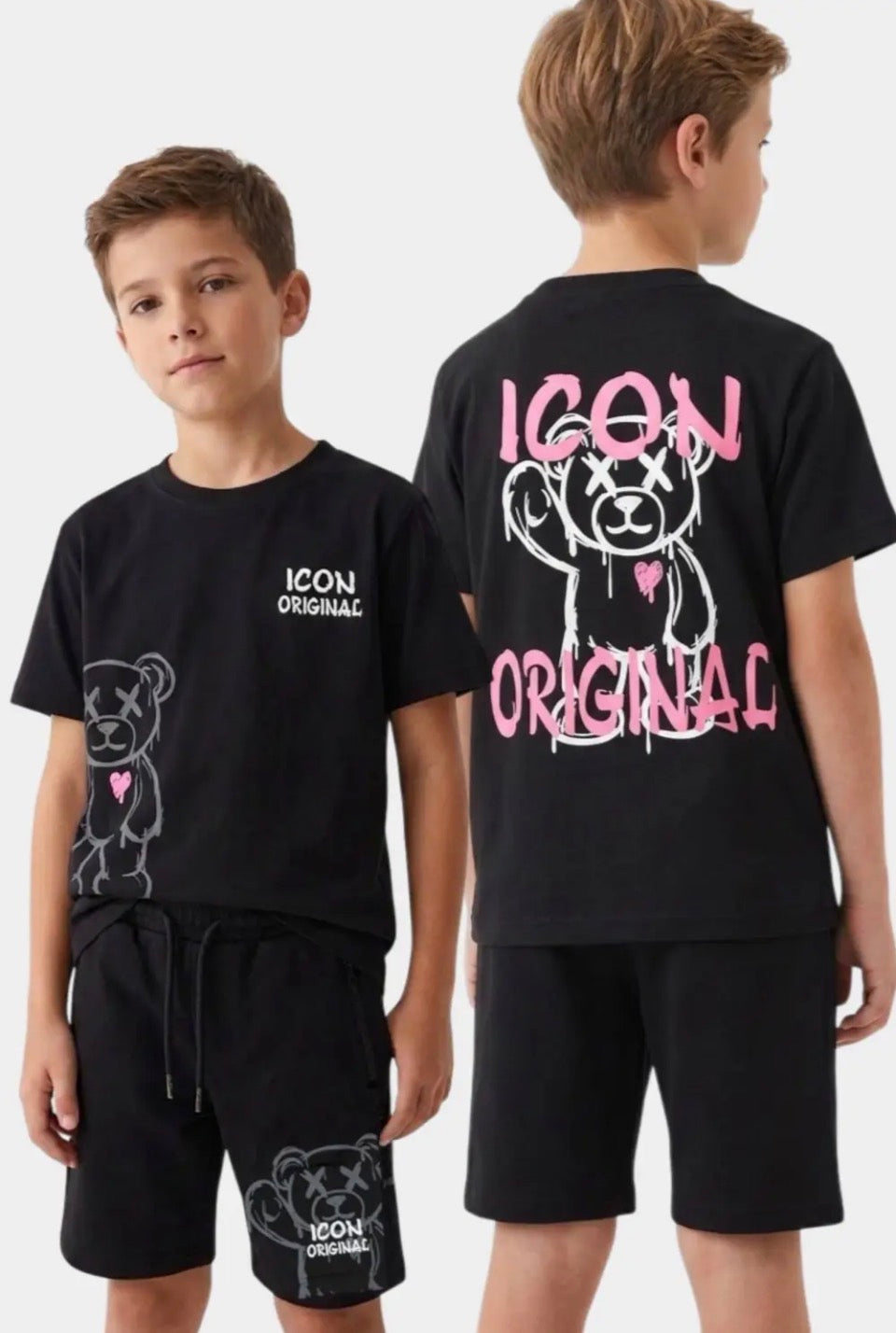 Ensemble ICON Original Noir Enfant – T-shirt & Short