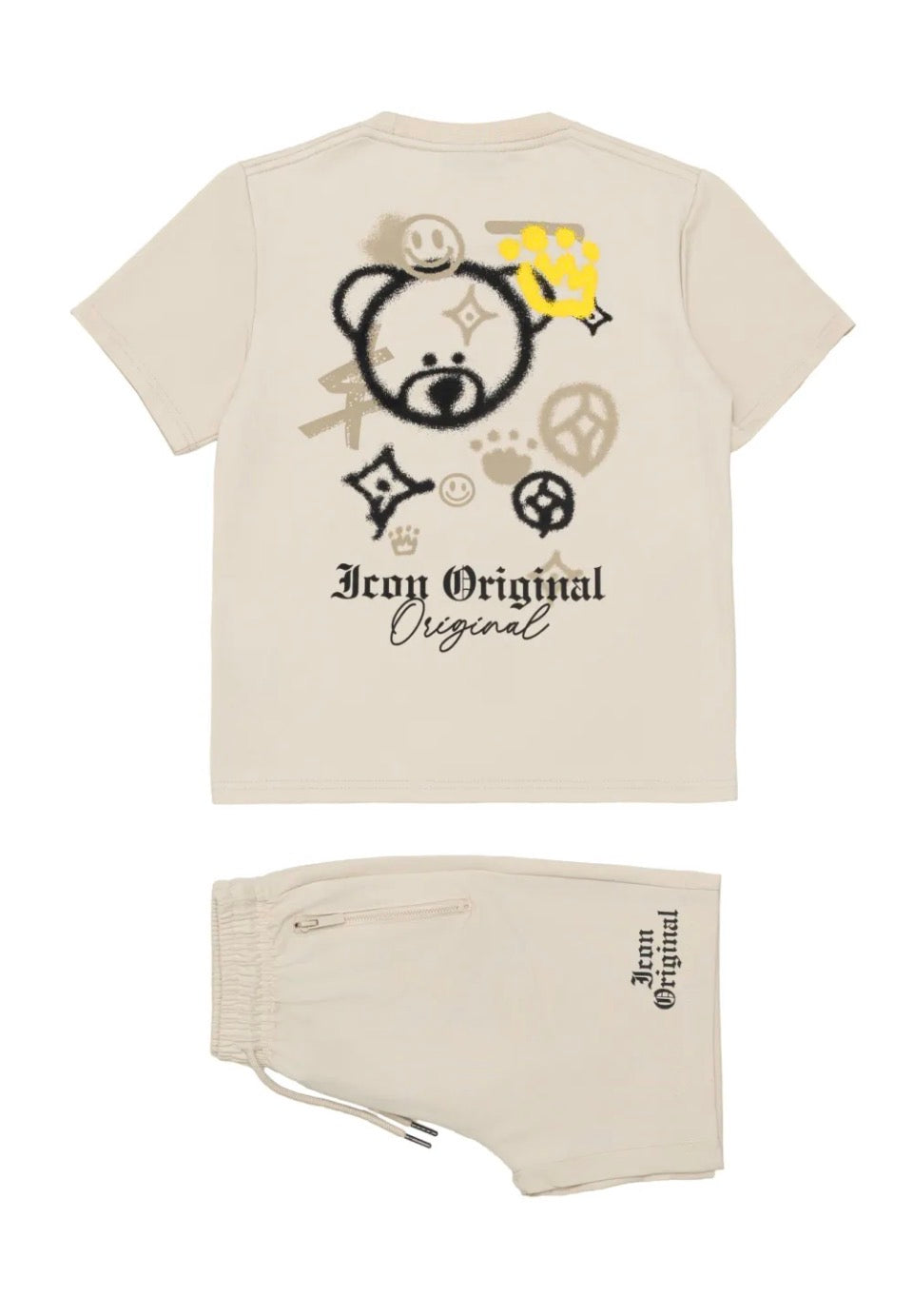 Ensemble ICON Original Beige Sable Enfant – T-shirt & Short