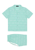 Ensemble Chemise & Short ICON Vert Menthe Enfant