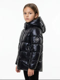 Doudoune fille noire brillante ICON
